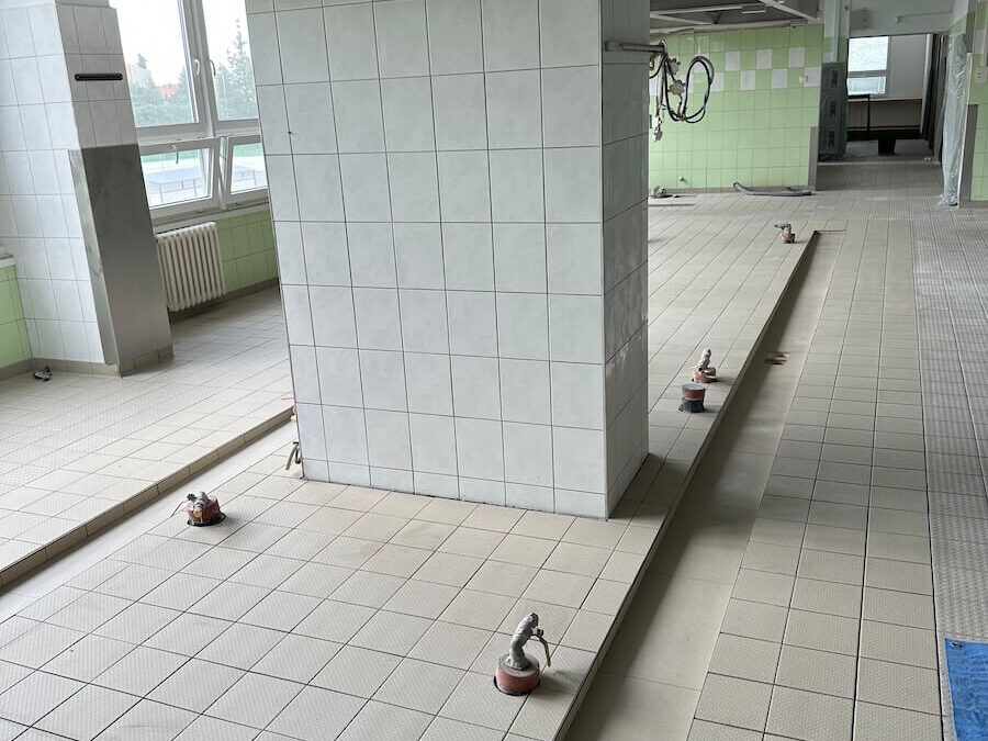 Oprava podlah kuchyně ZŠ, Olomouc